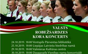 Daugavpilī uzstāsies Valsts robežsardzes koris