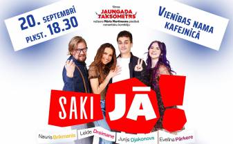 Spēlfilma – romantiska komēdija ''SAKI JĀ''