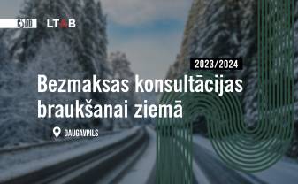 CSDD aicina autovadītājus pieteikties uz bezmaksas konsultācijām ziemas braukšanā Daugavpilī