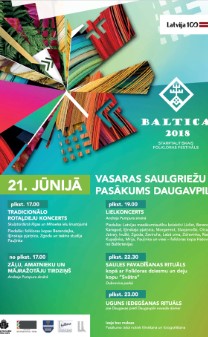 Festivāla “BALTICA 2018” dalībnieki  vasaras saulgriežus svinēs Daugavpilī 