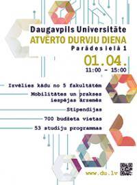 Daugavpils Universitātē notiks Atvērto durvju diena