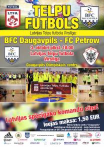 BFC „Daugavpils” telpu futbolisti aizvadīs pirmo mājas spēli!