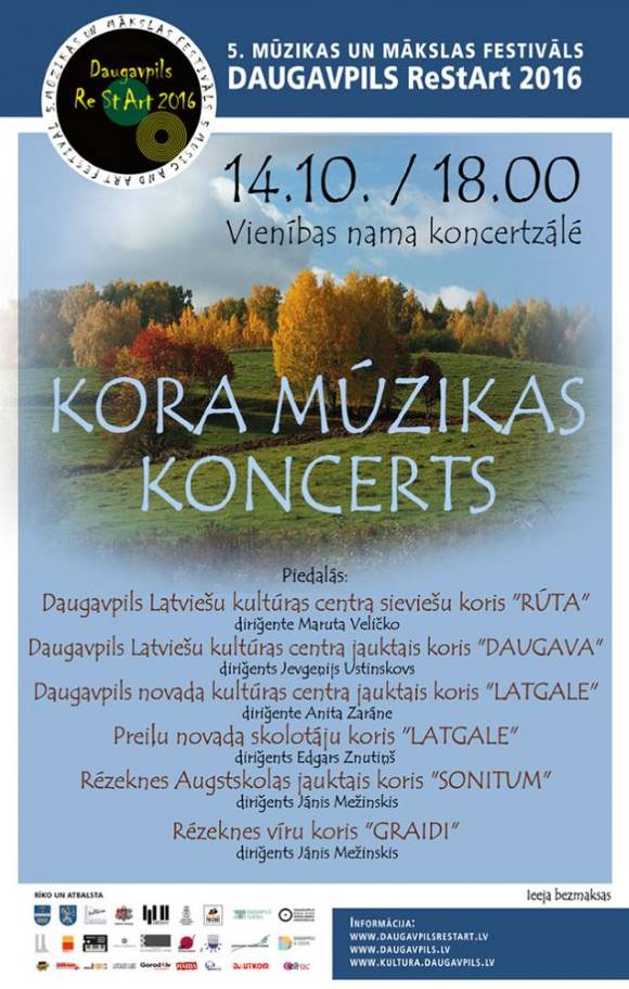 Daugavpilī notiks Latgales koru koncerts