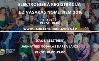 Jau šo SESTDIEN (07.04.) sākas elektroniskā reģistrācija uz vasaras nometnēm!